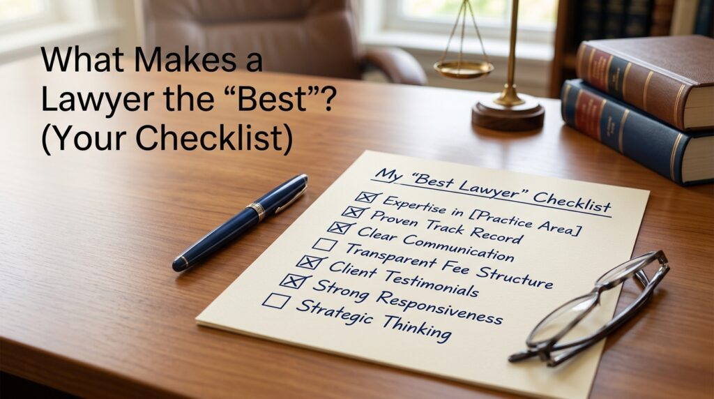 What Makes a Lawyer the "Best"? (Your Checklist)